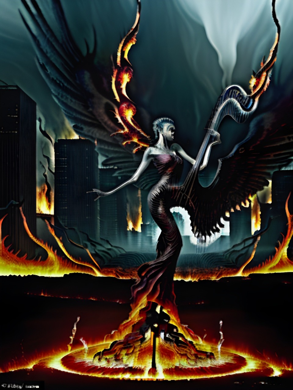 The Echoing Flame Harp